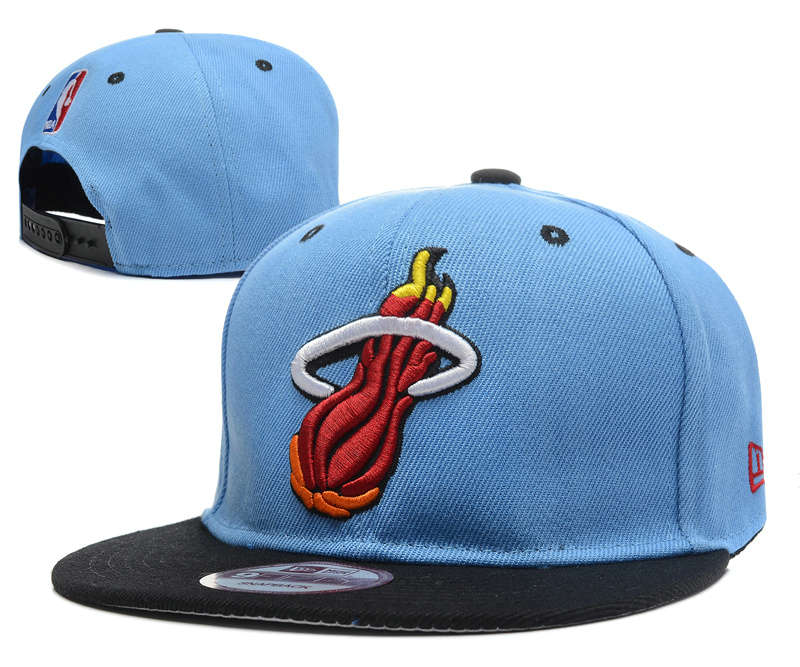 Miami Heat Blue Snapback Hat DF 0512